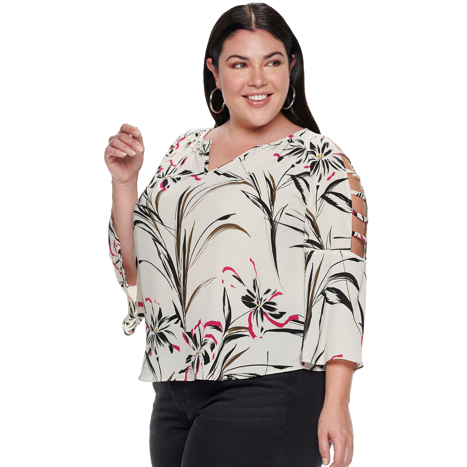 white peasant top plus size