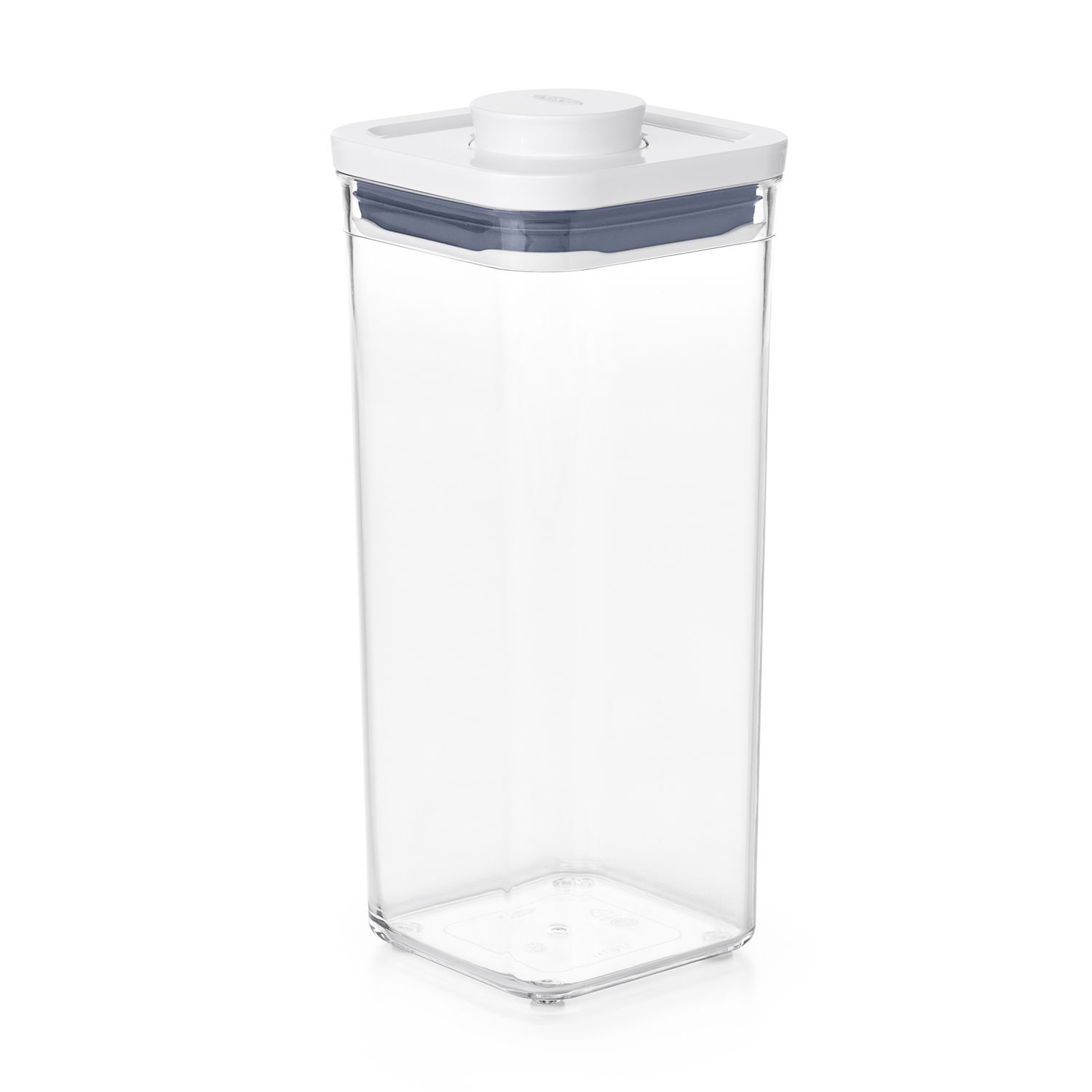 OXO 1.7 Qt. / 1.6 Liter Clear Rectangular SAN Plastic Food Storage  Container with Stainless Steel POP Lid