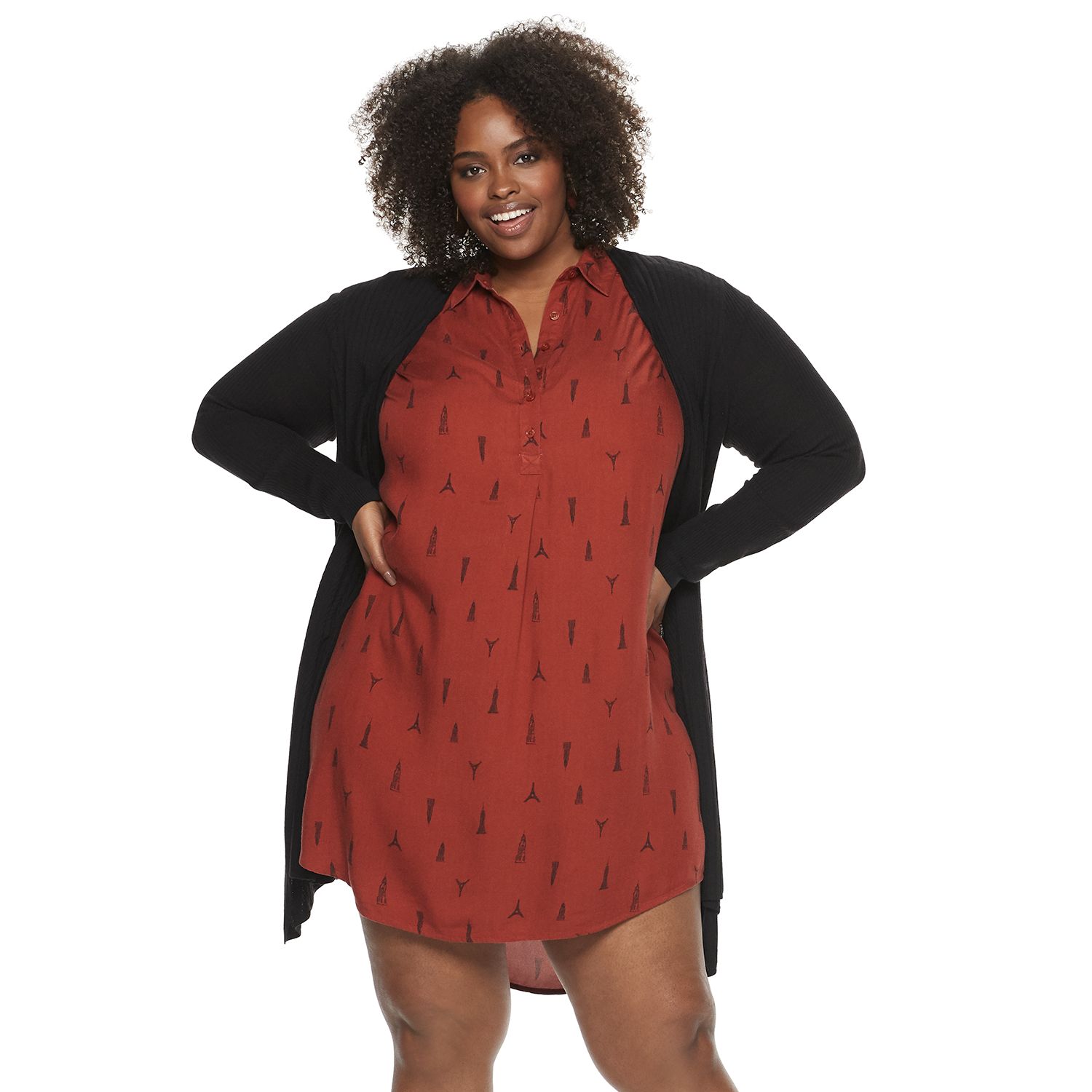 tie front shrug plus size