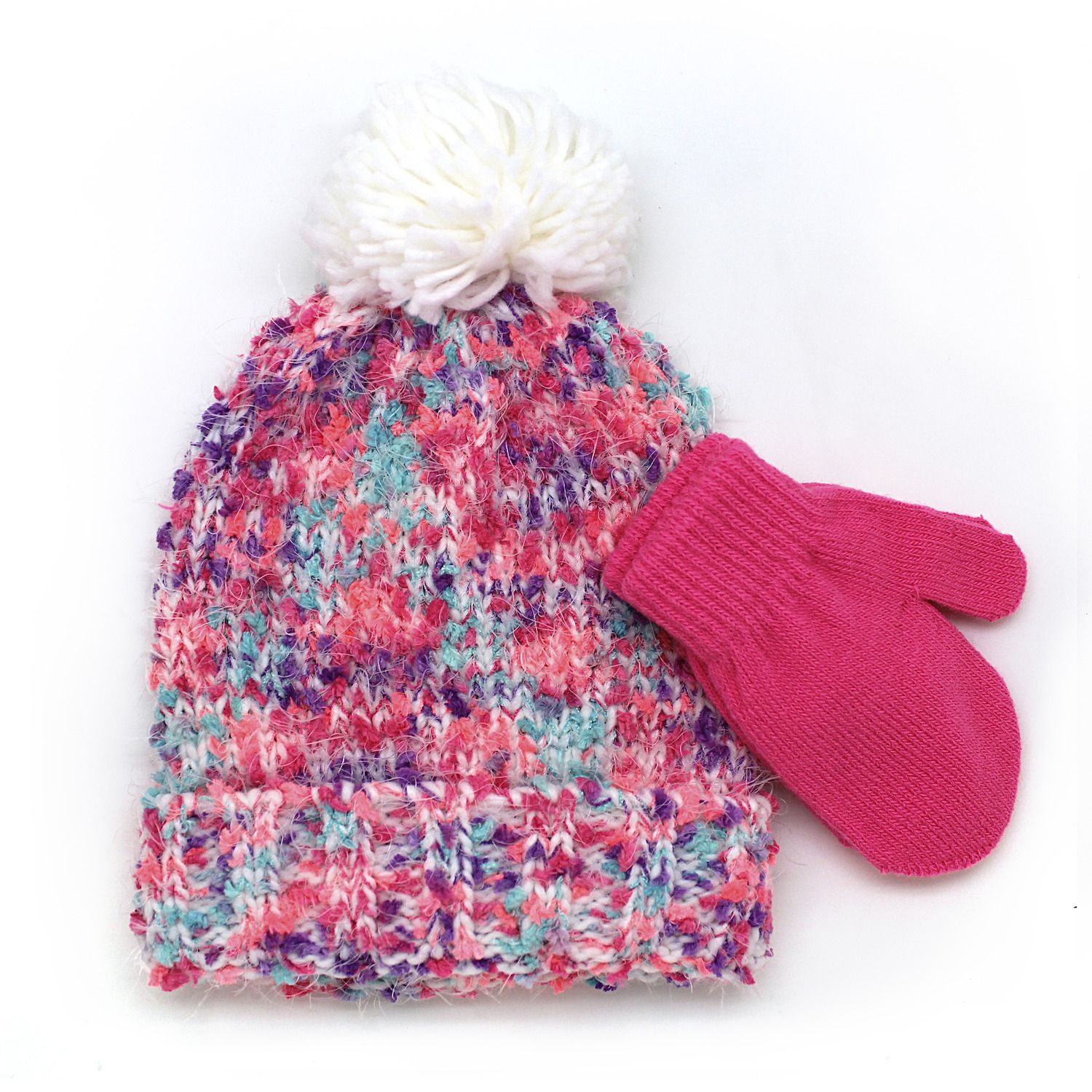 infant girl winter hat and mittens