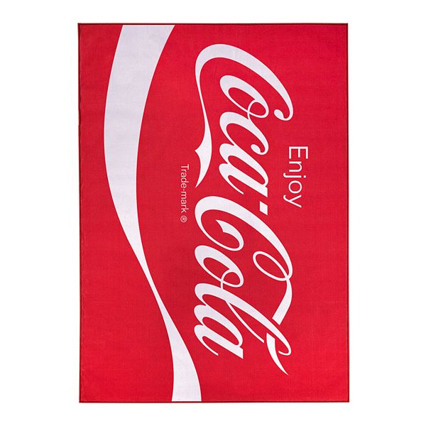 Coca Cola Rug, Gray Rug, Rugs for Living Room, Personalized