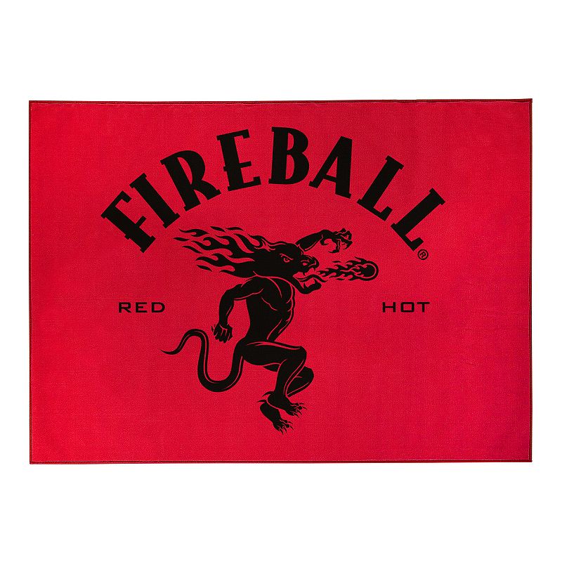 Floordecor USA Fireball Whiskey Rug, Red, 5X7 Ft