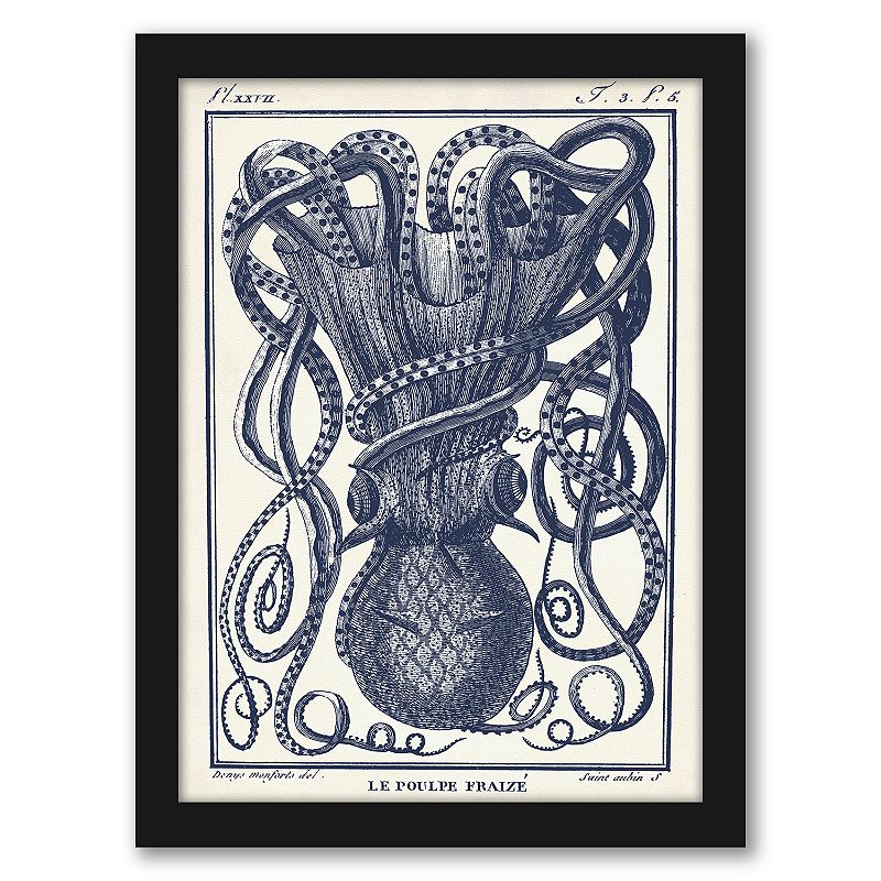 Americanflat Tangles Tentacles Framed Wall Art, Multicolor, 25X19