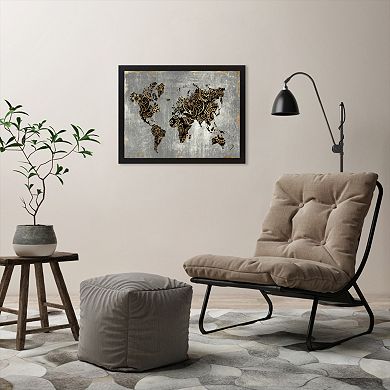 Americanflat "Gold World Map" by PI Creative Art