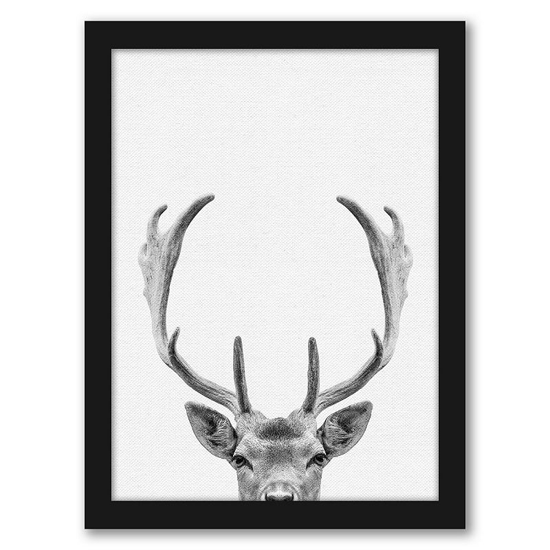 Americanflat Deer Framed Art Print, Multicolor, 25X19