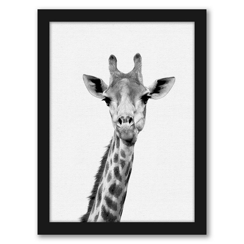 Americanflat Giraffe Framed Art Print, Multicolor, 25X19