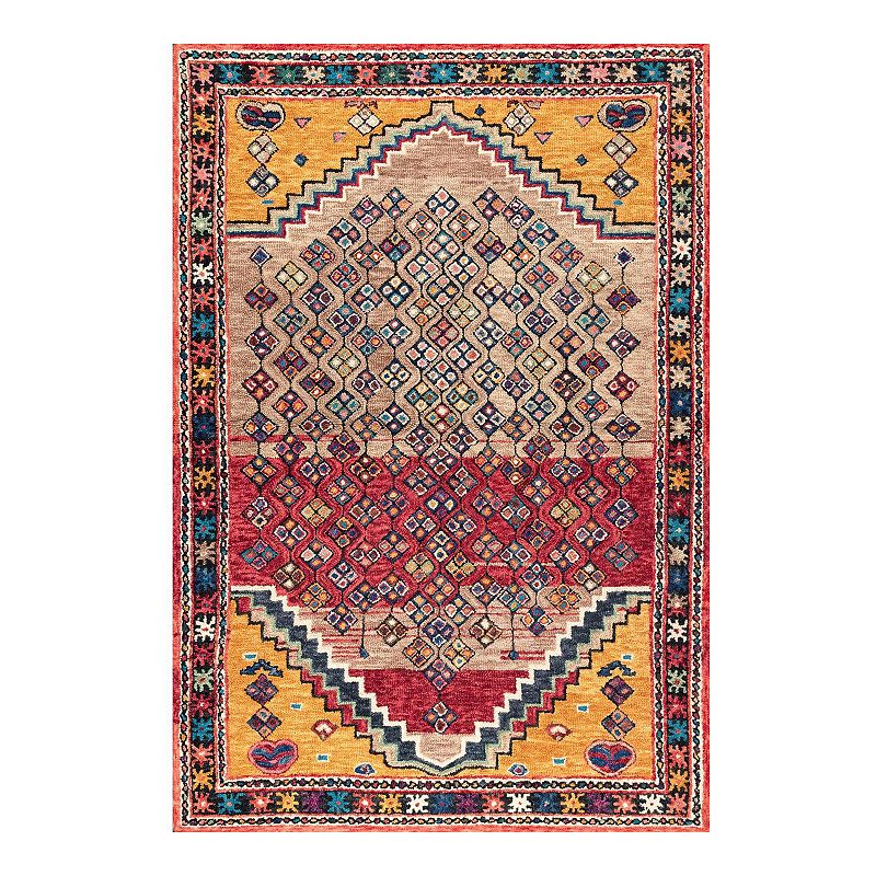 nuLOOM Bohemian Jana Persian Wool Rug, Multicolor, 5X8 Ft