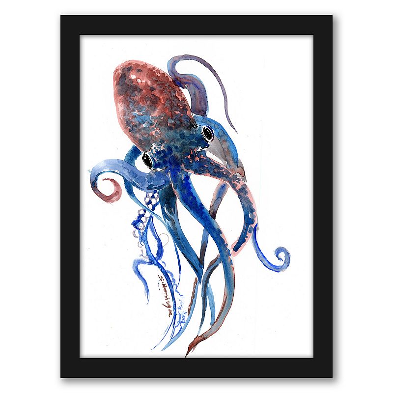 17614485 Americanflat Octopus 3 Framed Wall Art, Multicolor sku 17614485