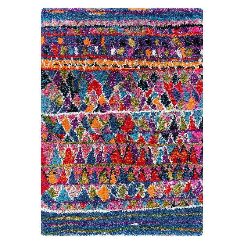 nuLOOM Leisha Moroccan Shaggy Rug - 67 x 9, Multicolor, 6.5X9 Ft