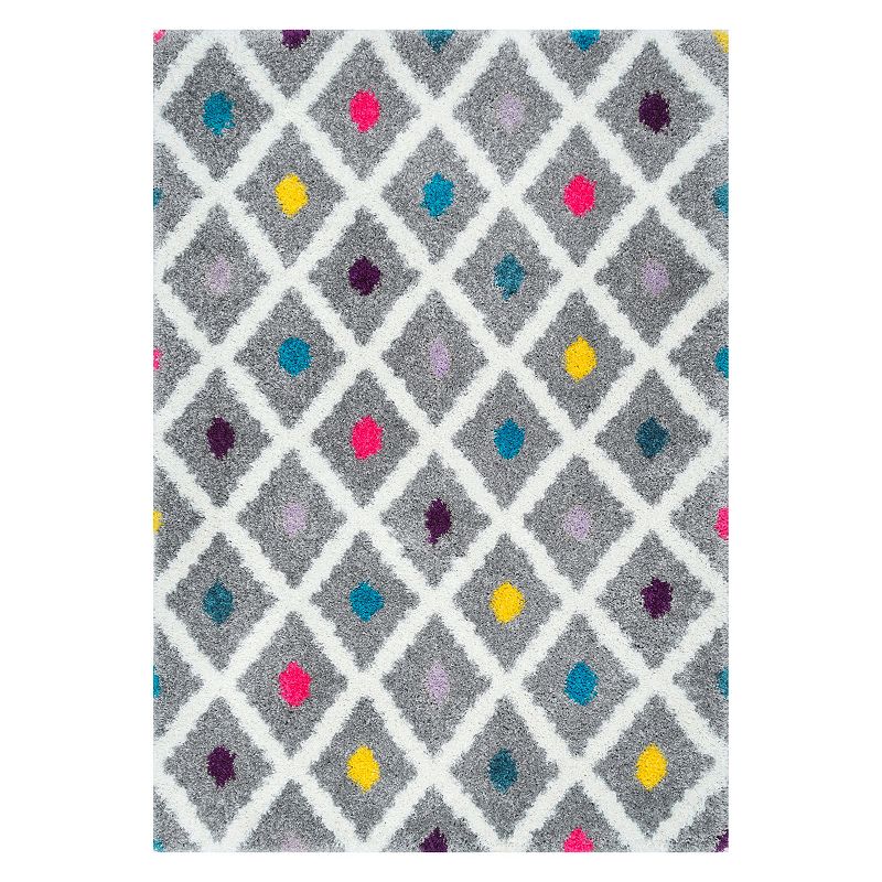 nuLOOM Sharee Trellis Shaggy Rug, Multicolor, 9X12 Ft