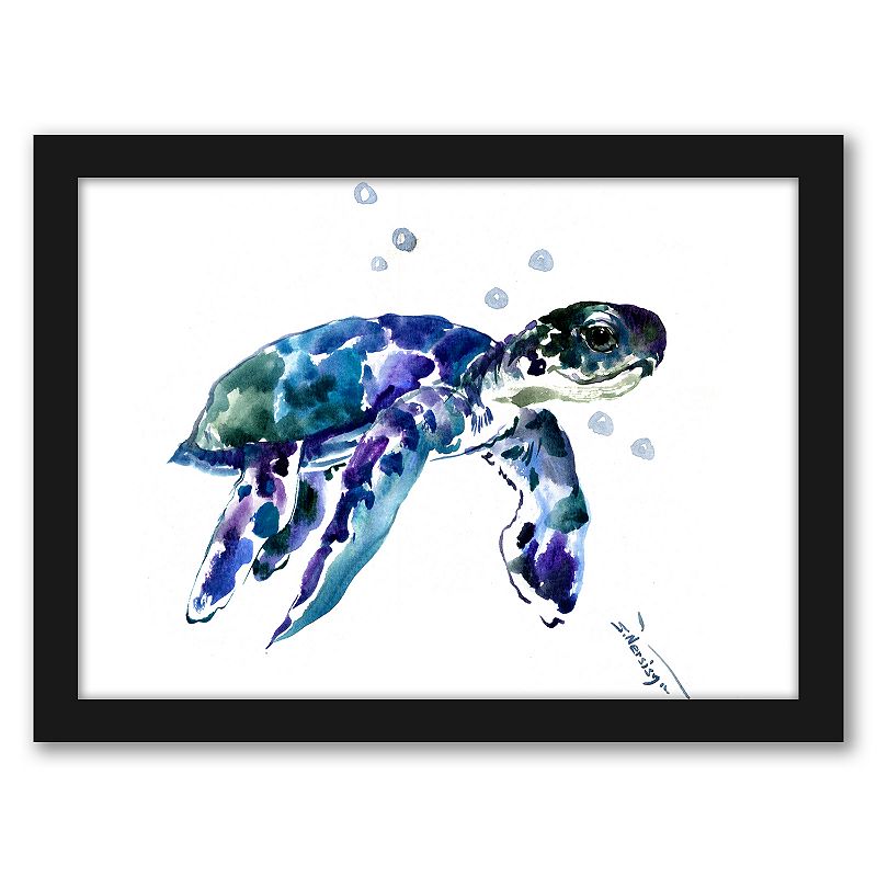 28799585 Americanflat Sea Turtle Framed Wall Art, Multicolo sku 28799585