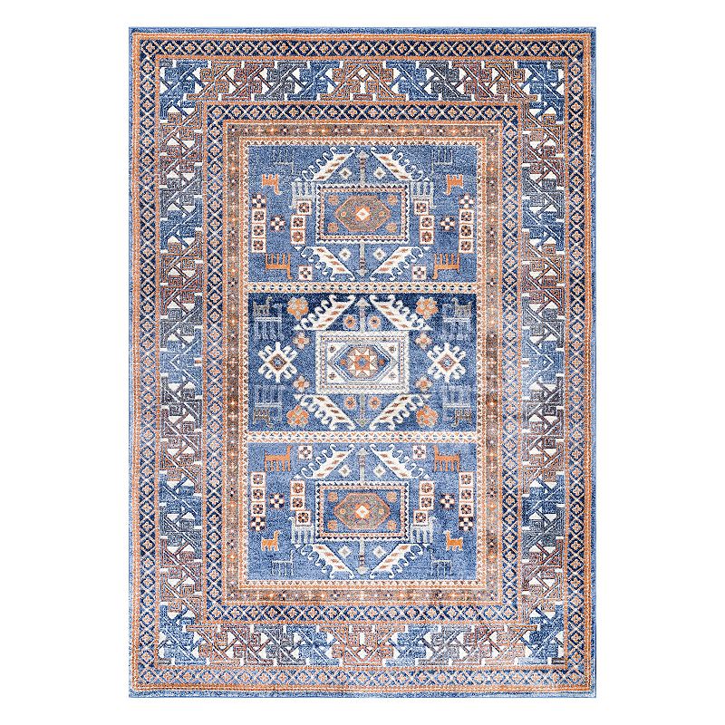 nuLOOM Vintage Lorena Tribal Rug, Blue, 5X7.5 Ft