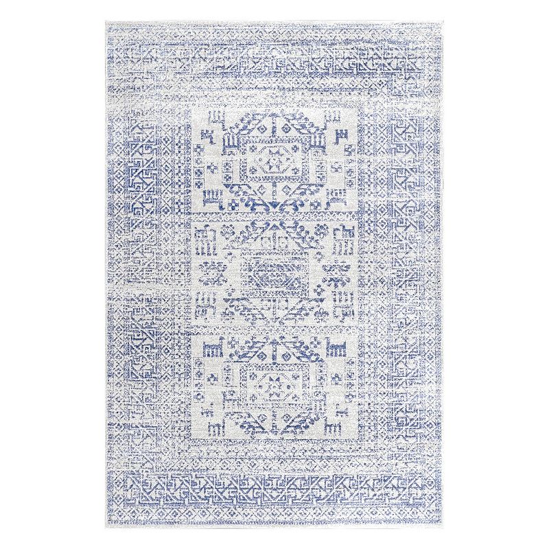 nuLOOM Vintage Lorena Tribal Rug, Blue, 10X14 Ft