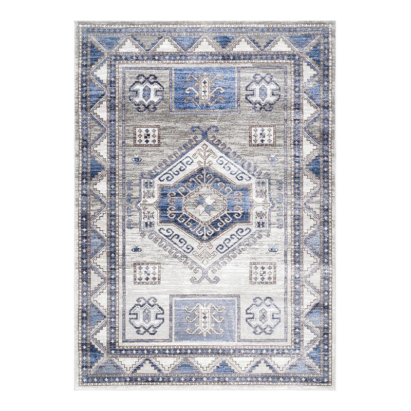 nuLOOM Vintage Paula Tribal Rug, Blue, 6.5X9 Ft