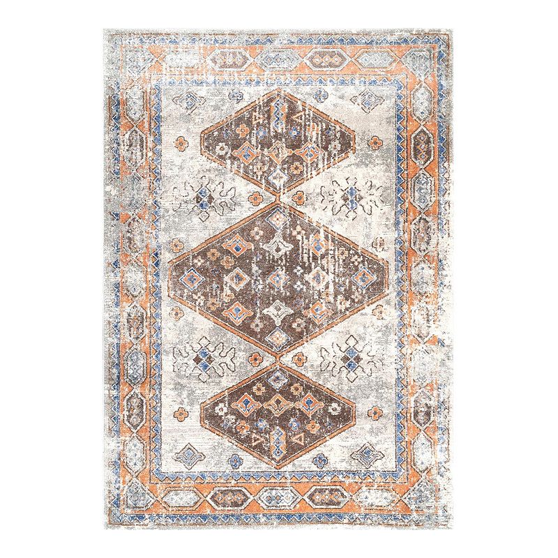nuLOOM Vintage Hazel Mural Rug, Orange, 6.5X9 Ft