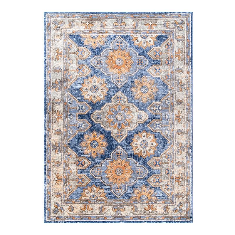 nuLOOM Vintage Deloris Faded Rug, Blue, 6.5X9 Ft