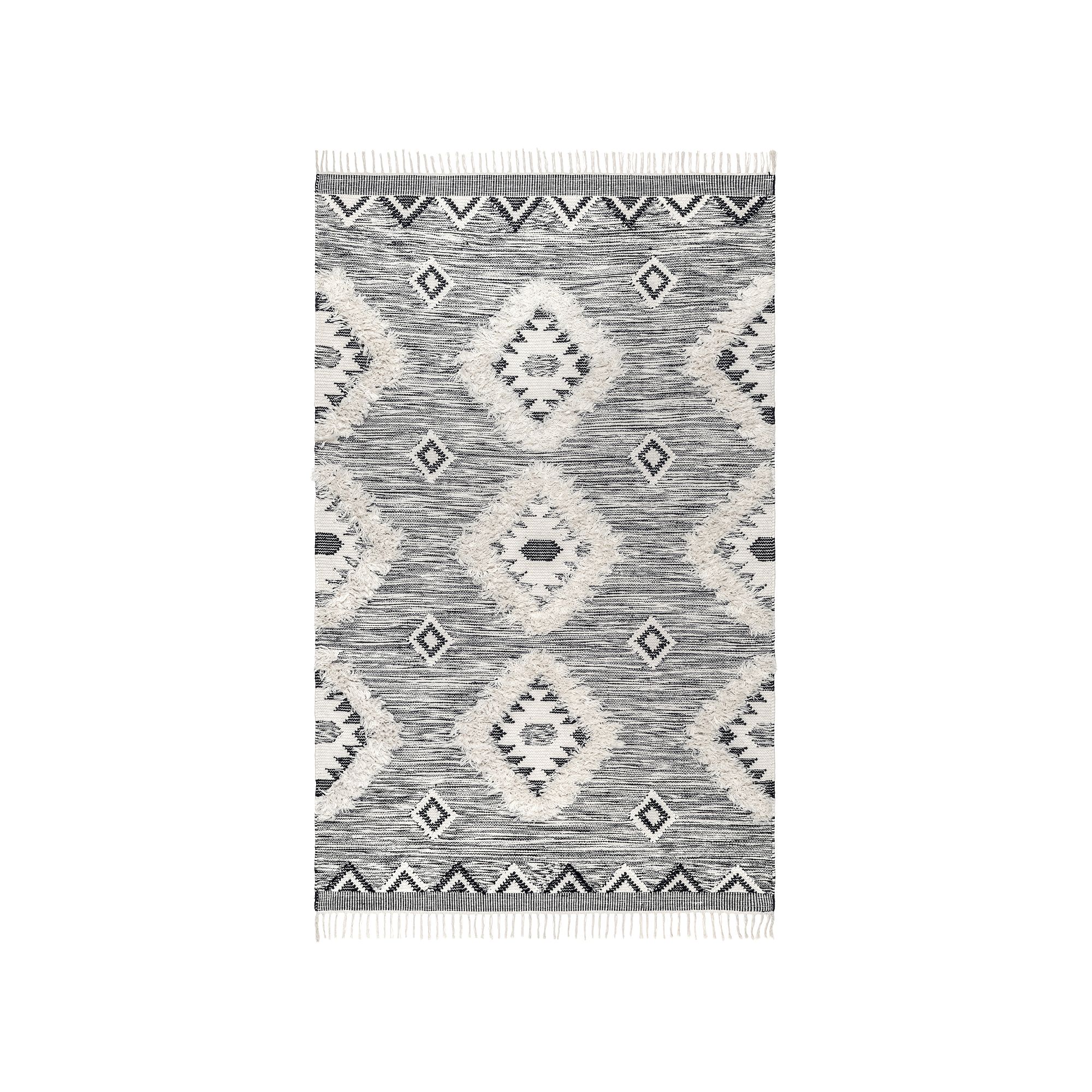 nuLOOM Savannah Moroccan Fringe Wool Rug, Black