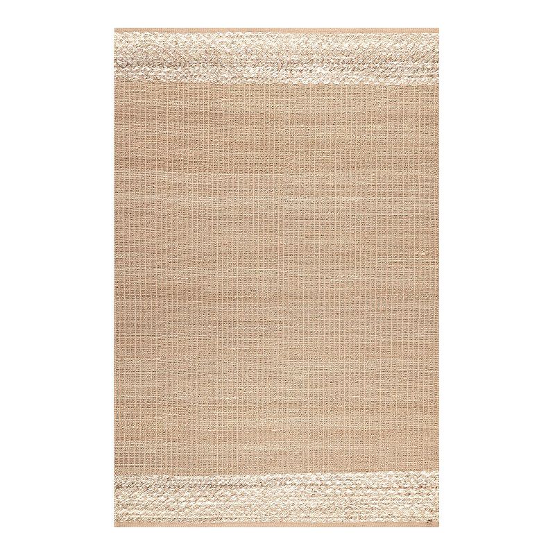 nuLOOM Flatweave Sharlene Jute Blend Rug, White, 5X8 Ft
