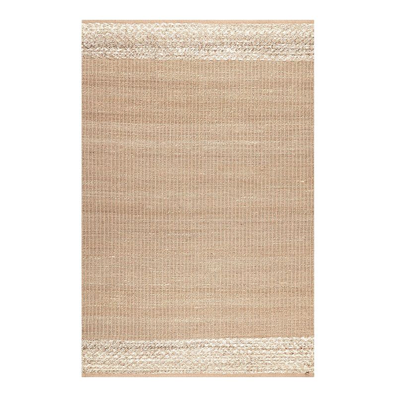 nuLOOM Flatweave Sharlene Jute Blend Rug, White, 5X8 Ft