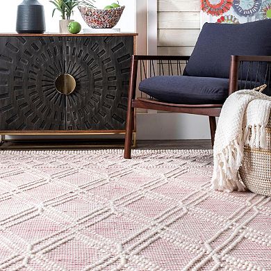 nuLOOM Contemporary Trellis Natti Wool Blend Rug