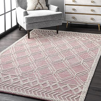 nuLOOM Contemporary Trellis Natti Wool Blend Rug