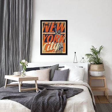 Americanflat "NYC: We Welcome You" Framed Wall Print