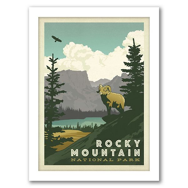 Americanflat Rocky Mountain Framed Wall Art