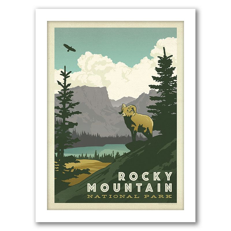 17614437 Americanflat Rocky Mountain Framed Wall Art, Multi sku 17614437