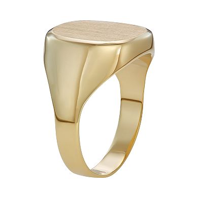 Men's 10K Gold Oval Signet Ring