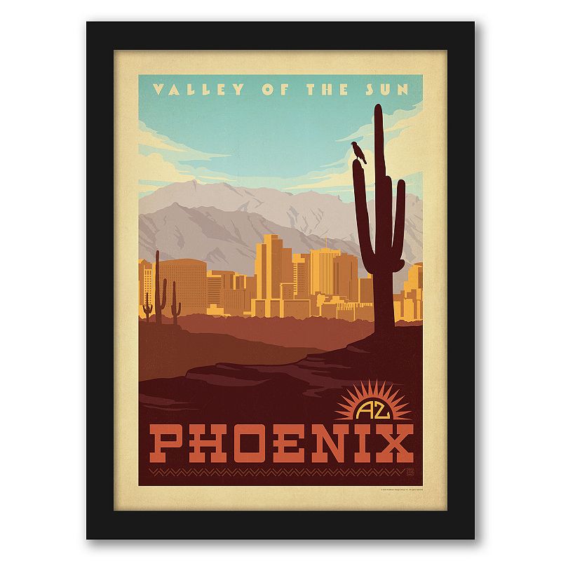 Americanflat Phoenix Framed Wall Art, Multicolor, 25X19