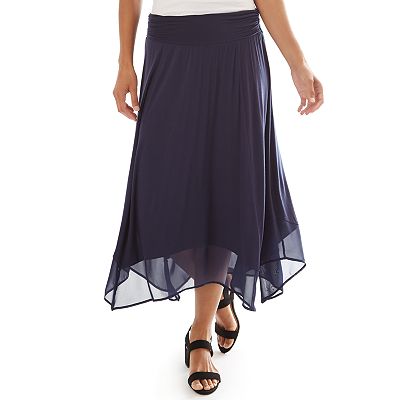 Petite Apt. 9 Handkerchief Hem Midi Skirt
