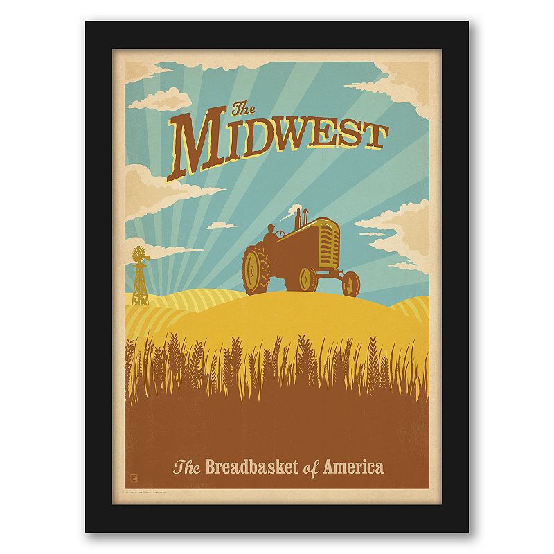 Americanflat Midwest Framed Wall Art, Multicolor, 25X19