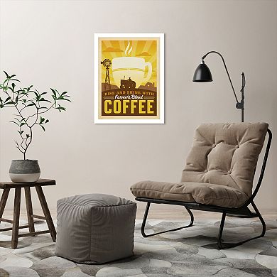 Americanflat "Rise Shine Farmers Blend Coffee" Framed Wall Art