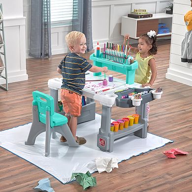 Step 2 Deluxe Creative Projects Kids' Art Desk with Splat Mat