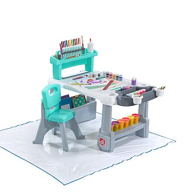 Step 2 Deluxe Creative Projects Kids' Art Desk with Splat Mat
