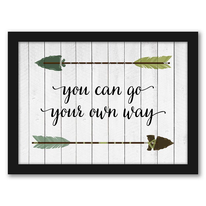 Americanflat Go Your Own Way Framed Wall Art, Multicolor, 25X19