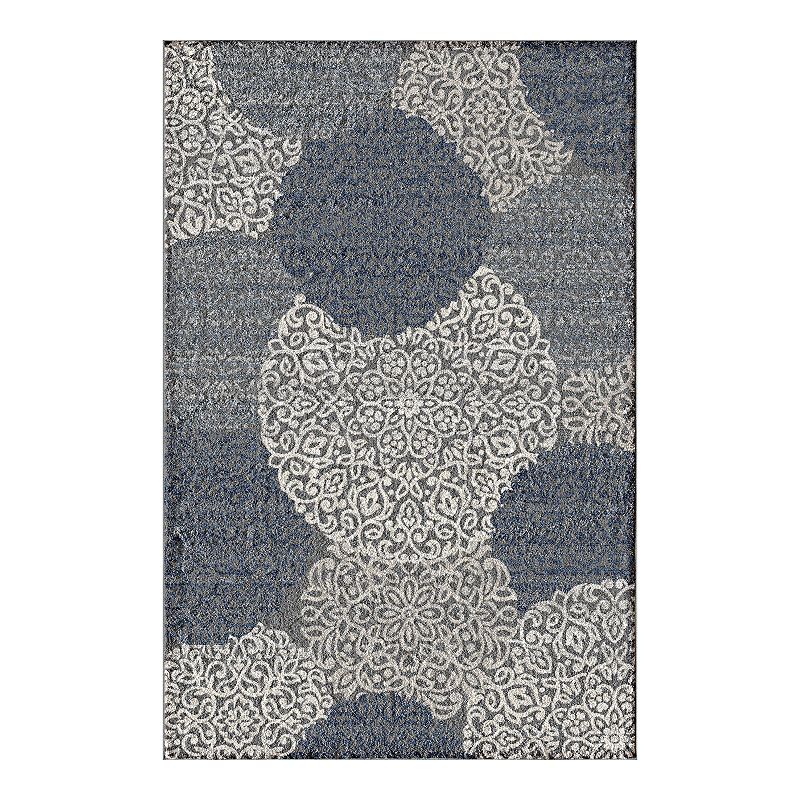 Loomaknoti Mallory Woven Rug, Light Grey, 5X7.5 Ft