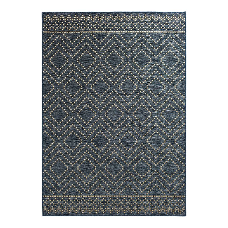 Loomaknoti Sidra Indoor/Outdoor Rug, Blue, 6.5X9.5 Ft