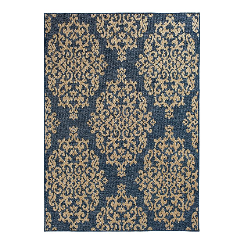Loomaknoti Temptation Indoor/Outdoor Rug, Blue, 6.5X9.5 Ft