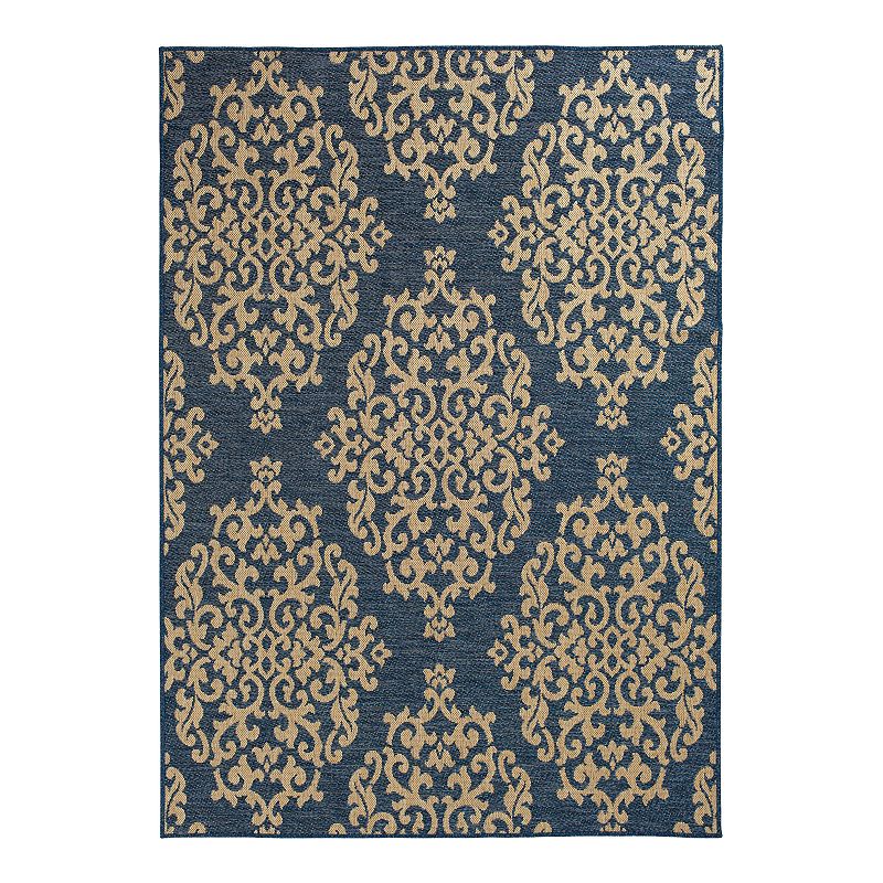 Loomaknoti Temptation Indoor/Outdoor Rug, Blue, 6.5X9.5 Ft