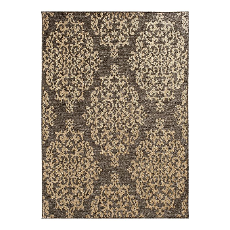 Loomaknoti Temptation Indoor/Outdoor Rug, Brown, 8X10 Ft