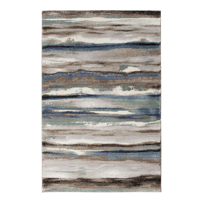 Loomaknoti Maisie Woven Rug, Blue, 5X7.5 Ft