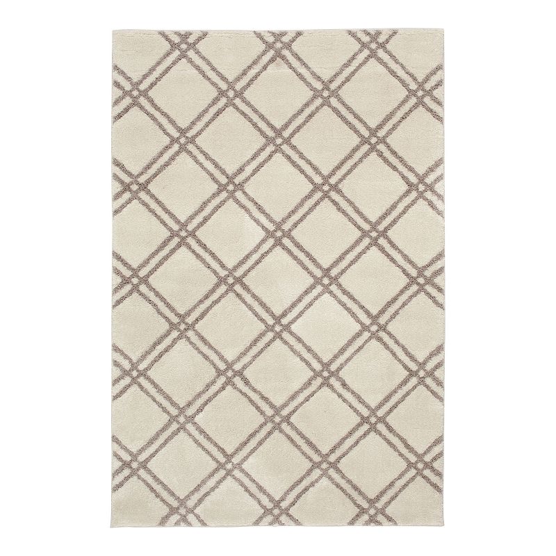 Loomaknoti Walkaway Woven Rug, White, 8X10 Ft