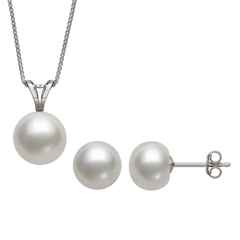 53275675 Sterling Silver Freshwater Pearl Earring & Pendant sku 53275675