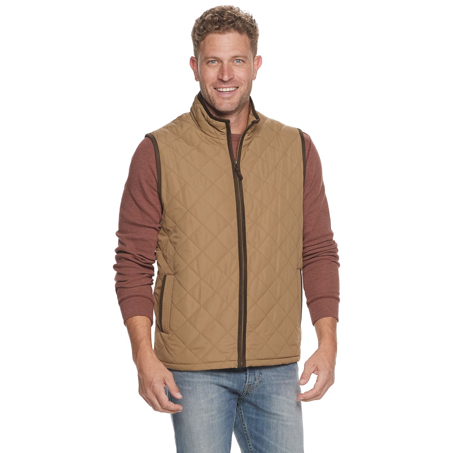 kohls mens quilted vest