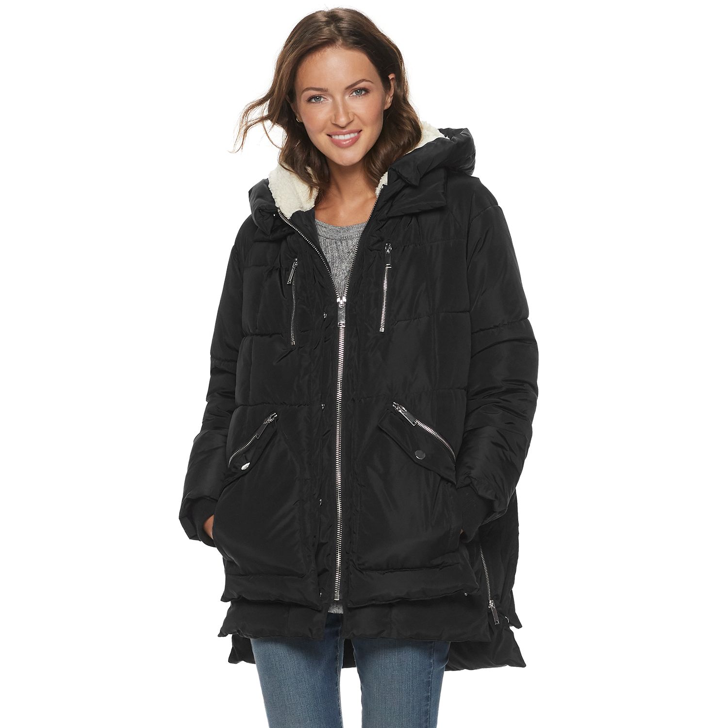 women's halitech hooded heavyweight puffer jacket