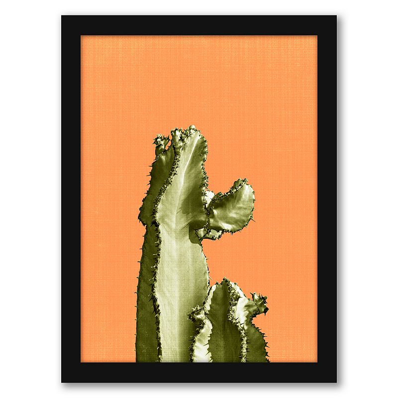 17843821 Americanflat Cactus On Orange Framed Wall Art, Mul sku 17843821