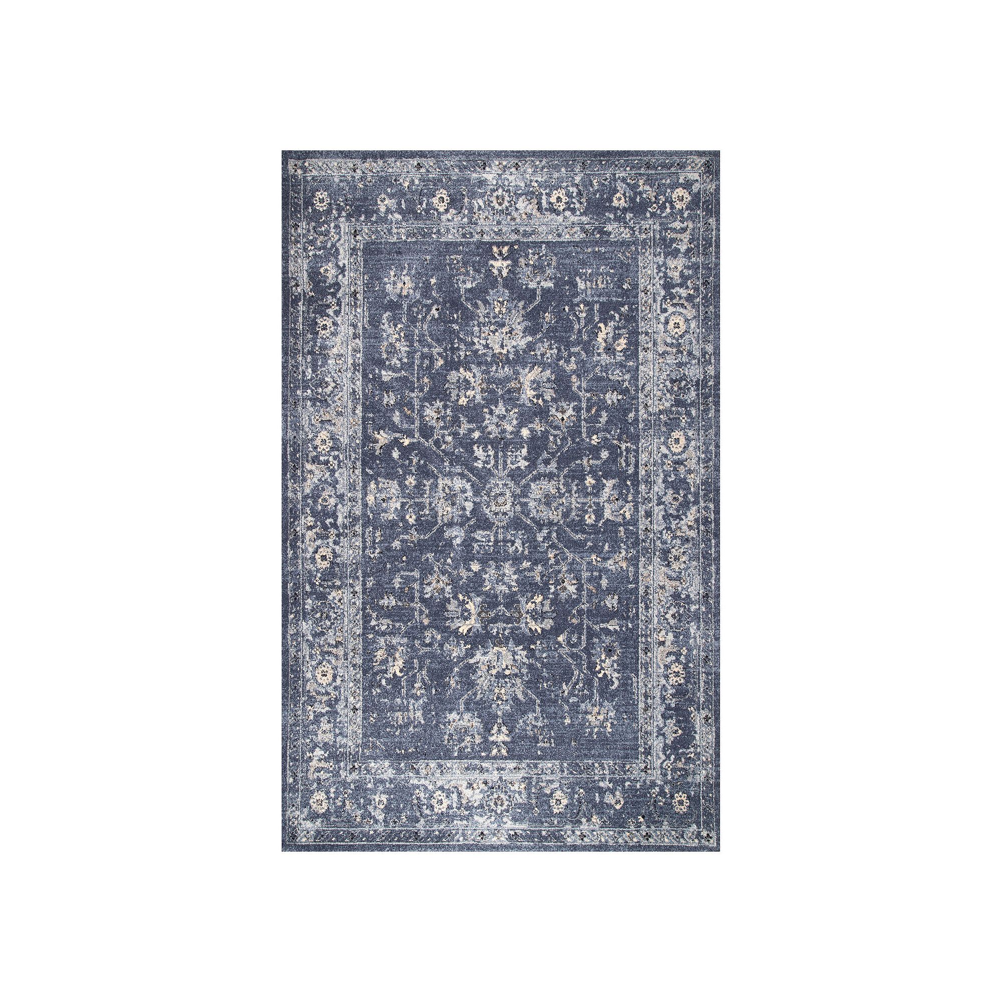 nuLOOM Vintage Floral Emma Rug, Blue