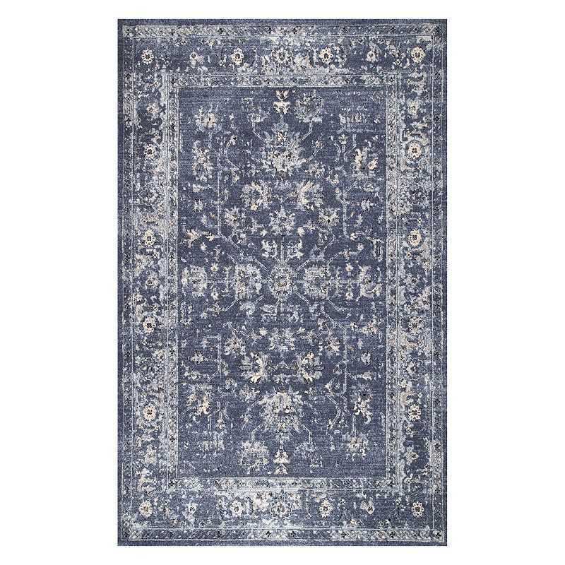 nuLOOM Vintage Floral Emma Rug, Blue, 9X12 Ft