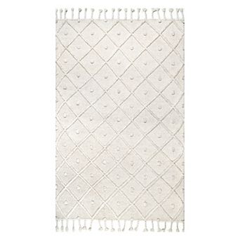 nuLOOM Trellis Tassel Jinny Wool Blend Rug